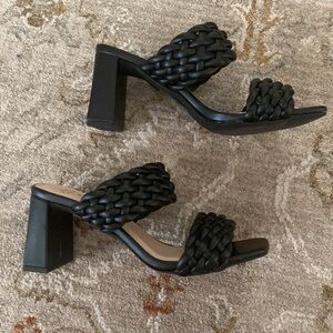 One Planet by Cupid shoe has never been worn.  Cute sandal with a block heel